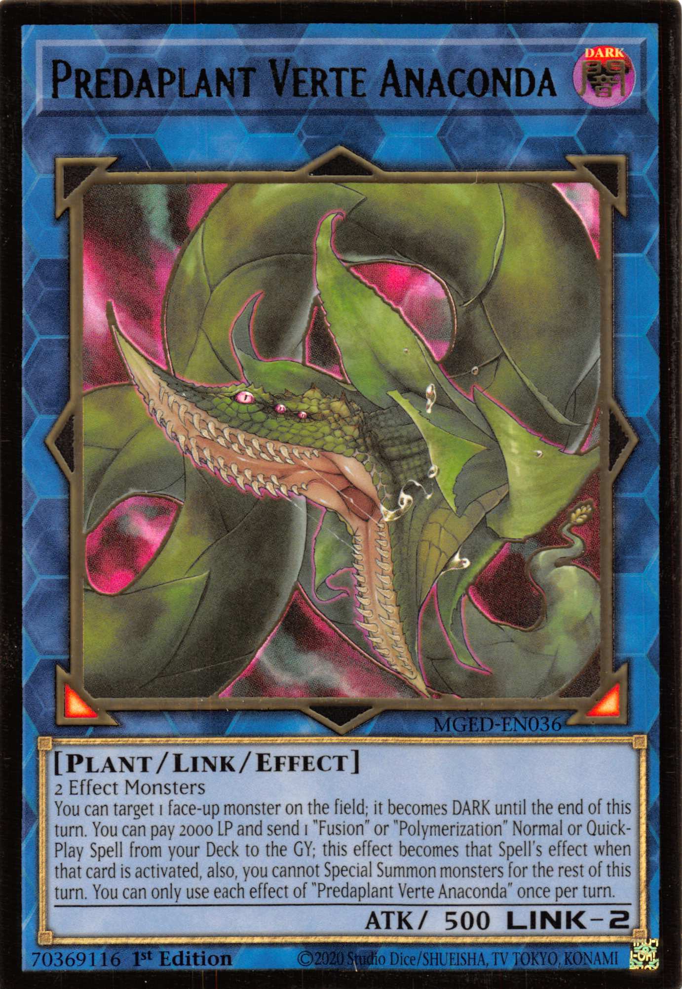 Predaplant Verte Anaconda [MGED-EN036] Gold Rare | Jomio and Rueliete's Cards and Comics