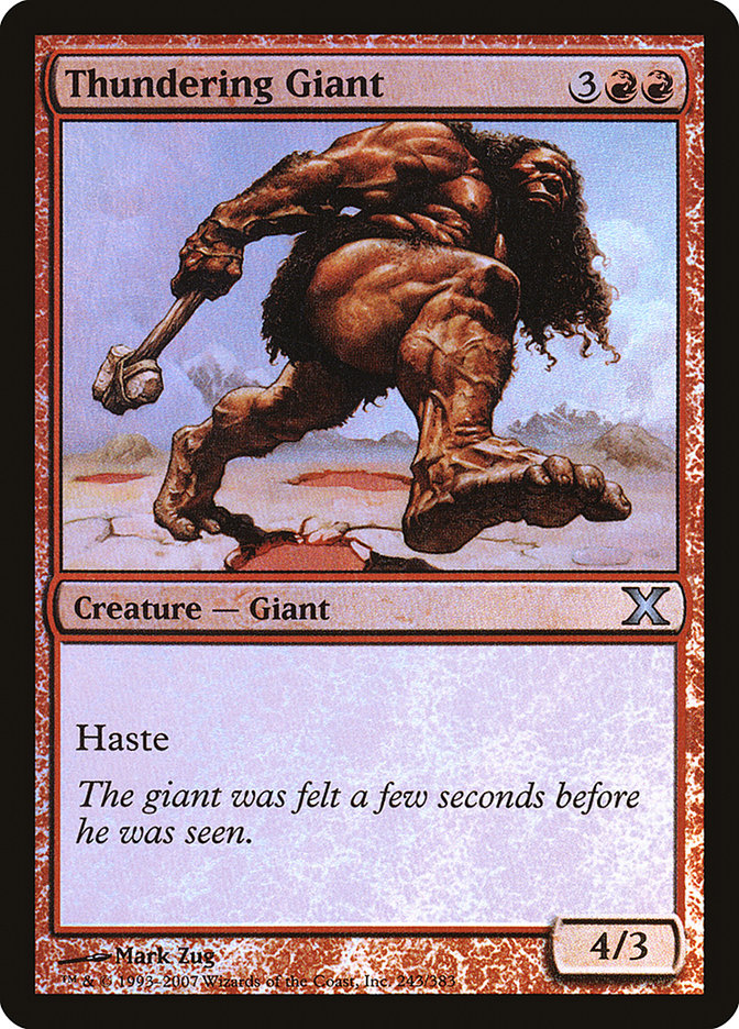 Thundering Giant (Premium Foil) [Tenth Edition] | Jomio and Rueliete's Cards and Comics