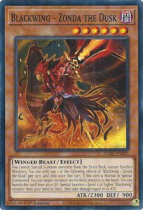 Blackwing - Zonda the Dusk [DABL-EN005] Common | Jomio and Rueliete's Cards and Comics