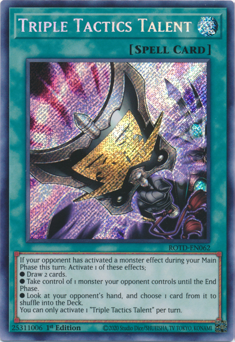 Triple Tactics Talent [ROTD-EN062] Secret Rare | Jomio and Rueliete's Cards and Comics