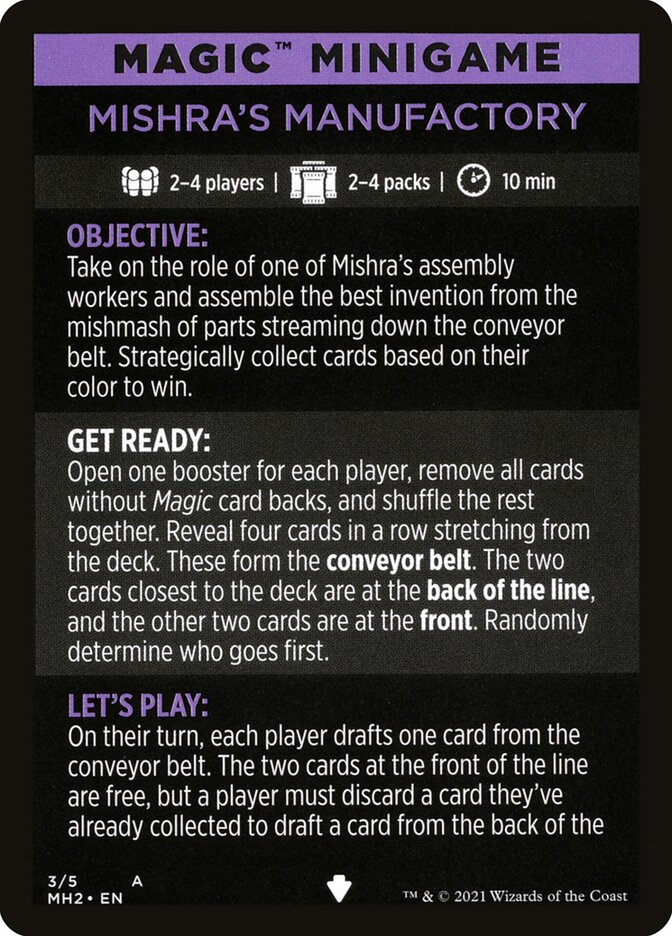 Mishra's Manufactory (Magic Minigame) [Modern Horizons 2 Minigame] | Jomio and Rueliete's Cards and Comics