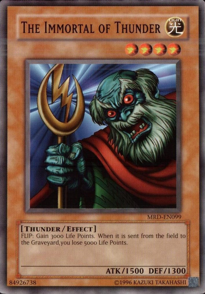 The Immortal of Thunder [MRD-EN099] Common | Jomio and Rueliete's Cards and Comics