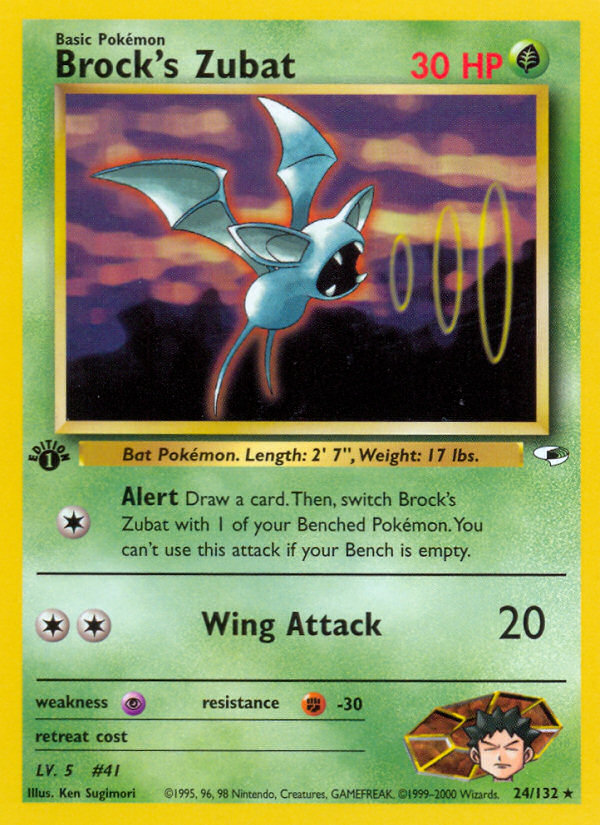 Brock's Zubat (24/132) [Gym Heroes 1st Edition] | Jomio and Rueliete's Cards and Comics
