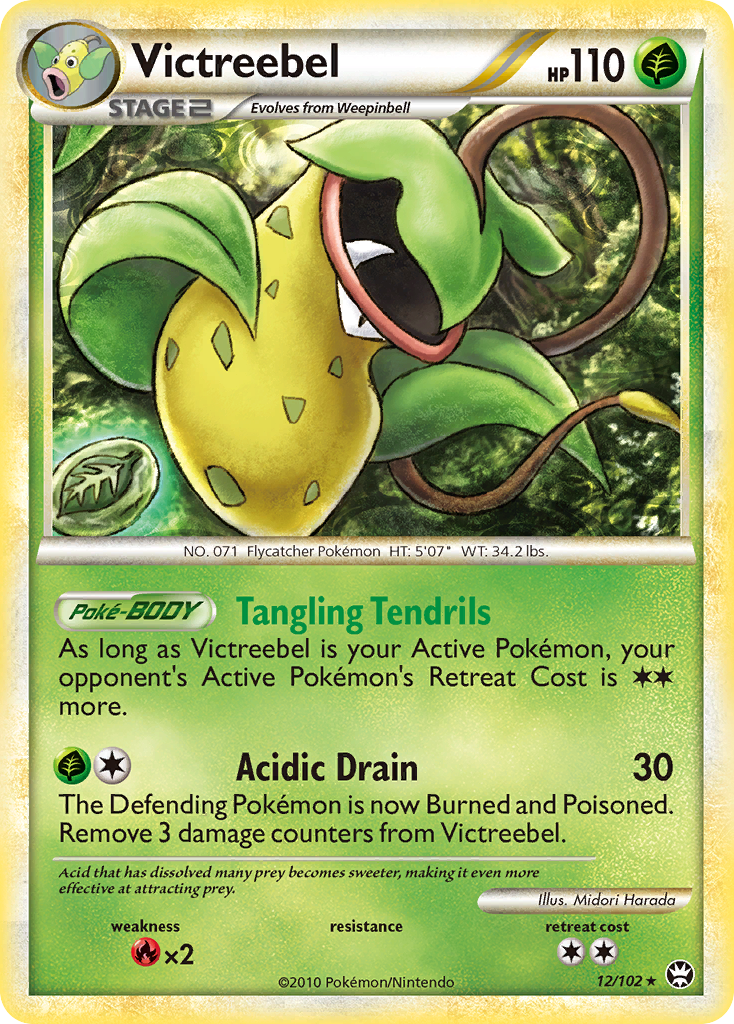 Victreebel (12/102) [HeartGold & SoulSilver: Triumphant] | Jomio and Rueliete's Cards and Comics