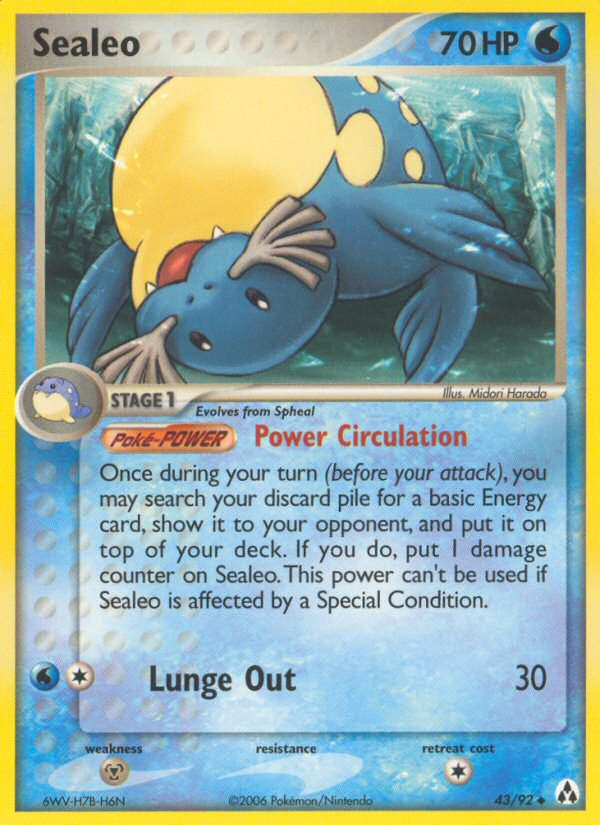 Sealeo (43/92) [EX: Legend Maker] | Jomio and Rueliete's Cards and Comics