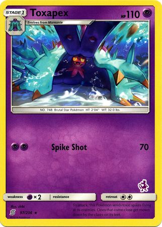 Toxapex (97/236) (Mewtwo Deck) [Battle Academy 2020] | Jomio and Rueliete's Cards and Comics