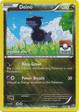 Deino (97/113) (League Promo 2nd Place) [Black & White: Legendary Treasures] | Jomio and Rueliete's Cards and Comics