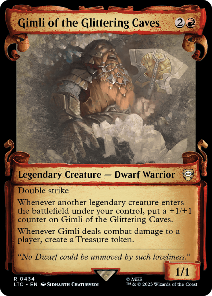 Gimli of the Glittering Caves [The Lord of the Rings: Tales of Middle-Earth Commander Showcase Scrolls] | Jomio and Rueliete's Cards and Comics