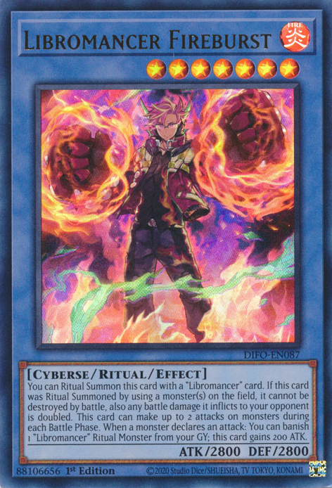 Libromancer Fireburst [DIFO-EN087] Ultra Rare | Jomio and Rueliete's Cards and Comics