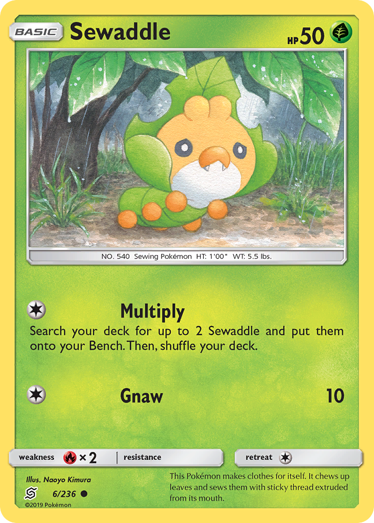 Sewaddle (6/236) [Sun & Moon: Unified Minds] | Jomio and Rueliete's Cards and Comics