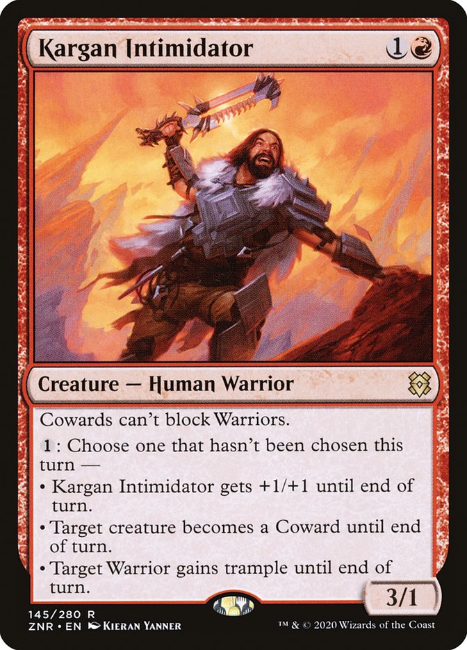 Kargan Intimidator [Zendikar Rising] | Jomio and Rueliete's Cards and Comics