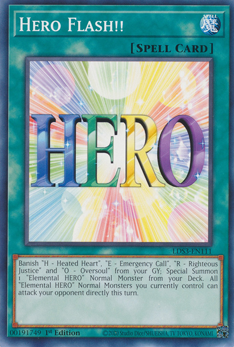 Hero Flash!! [LDS3-EN111] Common | Jomio and Rueliete's Cards and Comics