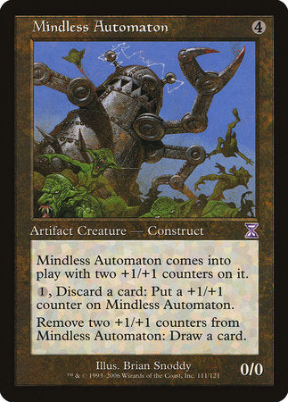 Mindless Automaton [Time Spiral Timeshifted] | Jomio and Rueliete's Cards and Comics