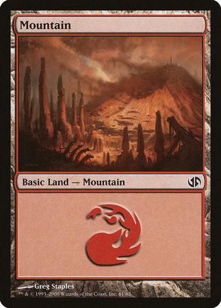 Mountain (61) [Duel Decks: Jace vs. Chandra] | Jomio and Rueliete's Cards and Comics