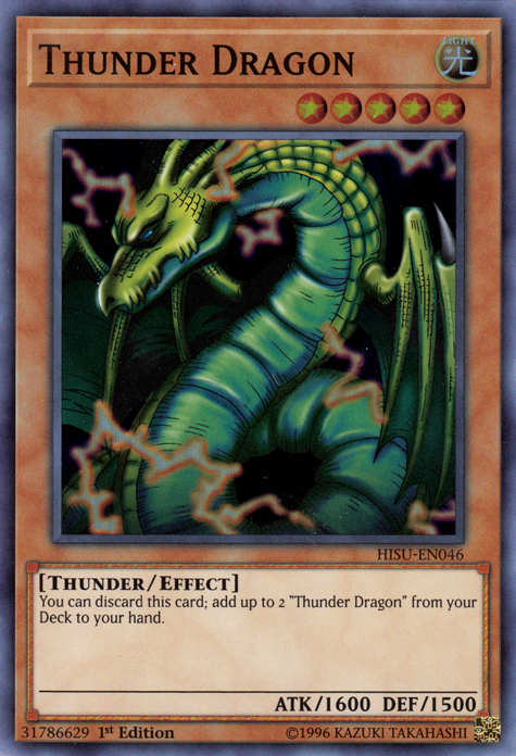 Thunder Dragon [HISU-EN046] Super Rare | Jomio and Rueliete's Cards and Comics