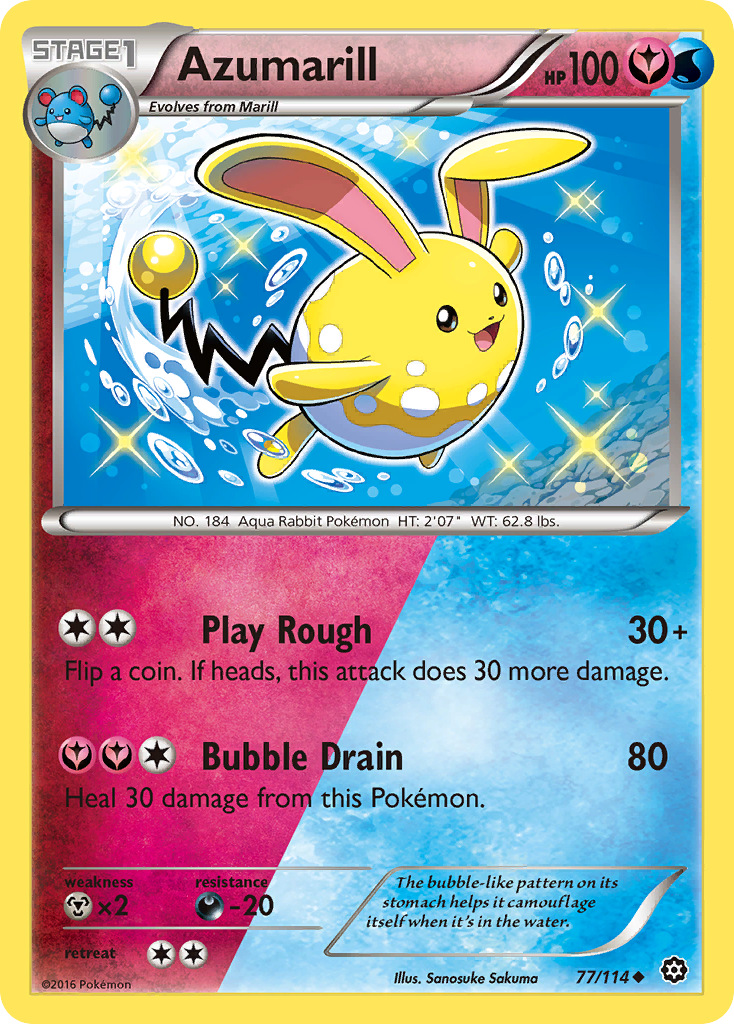 Azumarill (77/114) [XY: Steam Siege] | Jomio and Rueliete's Cards and Comics