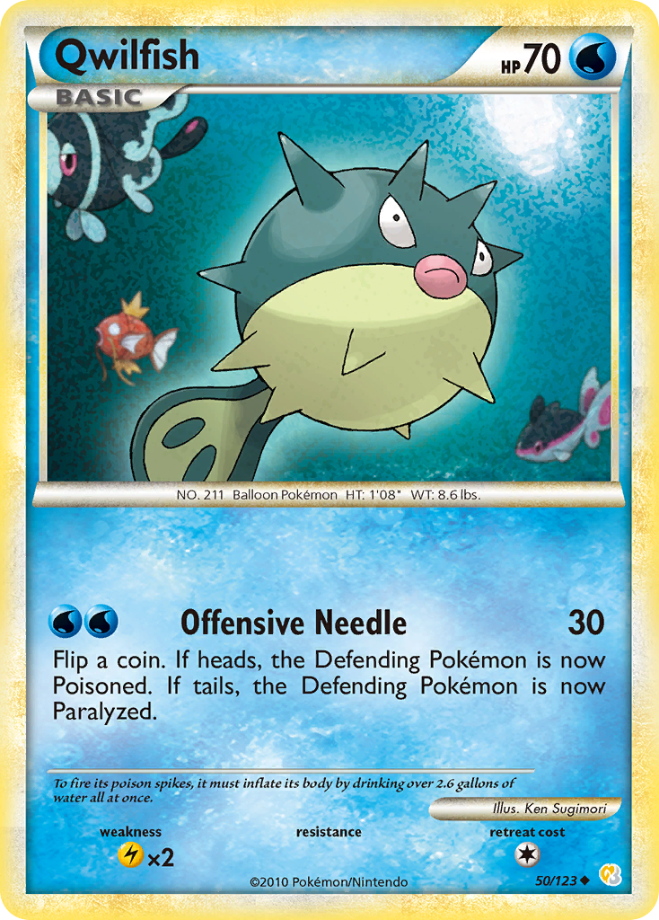 Qwilfish (50/123) [HeartGold & SoulSilver: Base Set] | Jomio and Rueliete's Cards and Comics