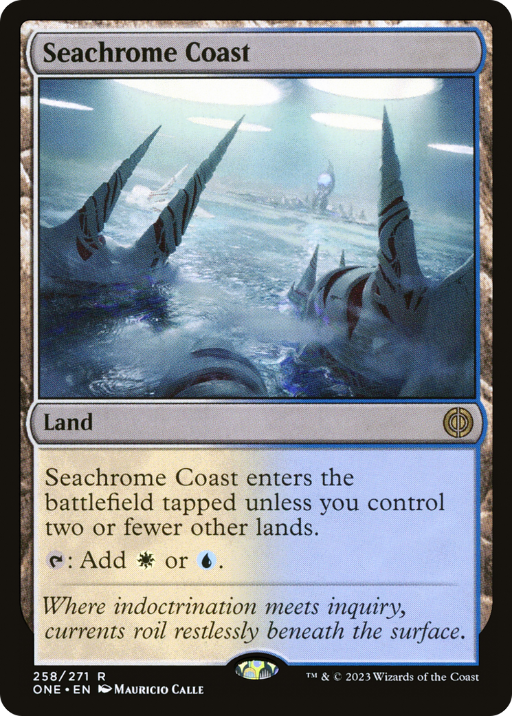 Seachrome Coast [Phyrexia: All Will Be One] | Jomio and Rueliete's Cards and Comics