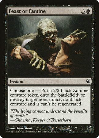 Feast or Famine [Duel Decks: Izzet vs. Golgari] | Jomio and Rueliete's Cards and Comics
