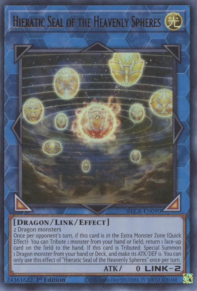 Hieratic Seal of the Heavenly Spheres [BLCR-EN090] Ultra Rare | Jomio and Rueliete's Cards and Comics