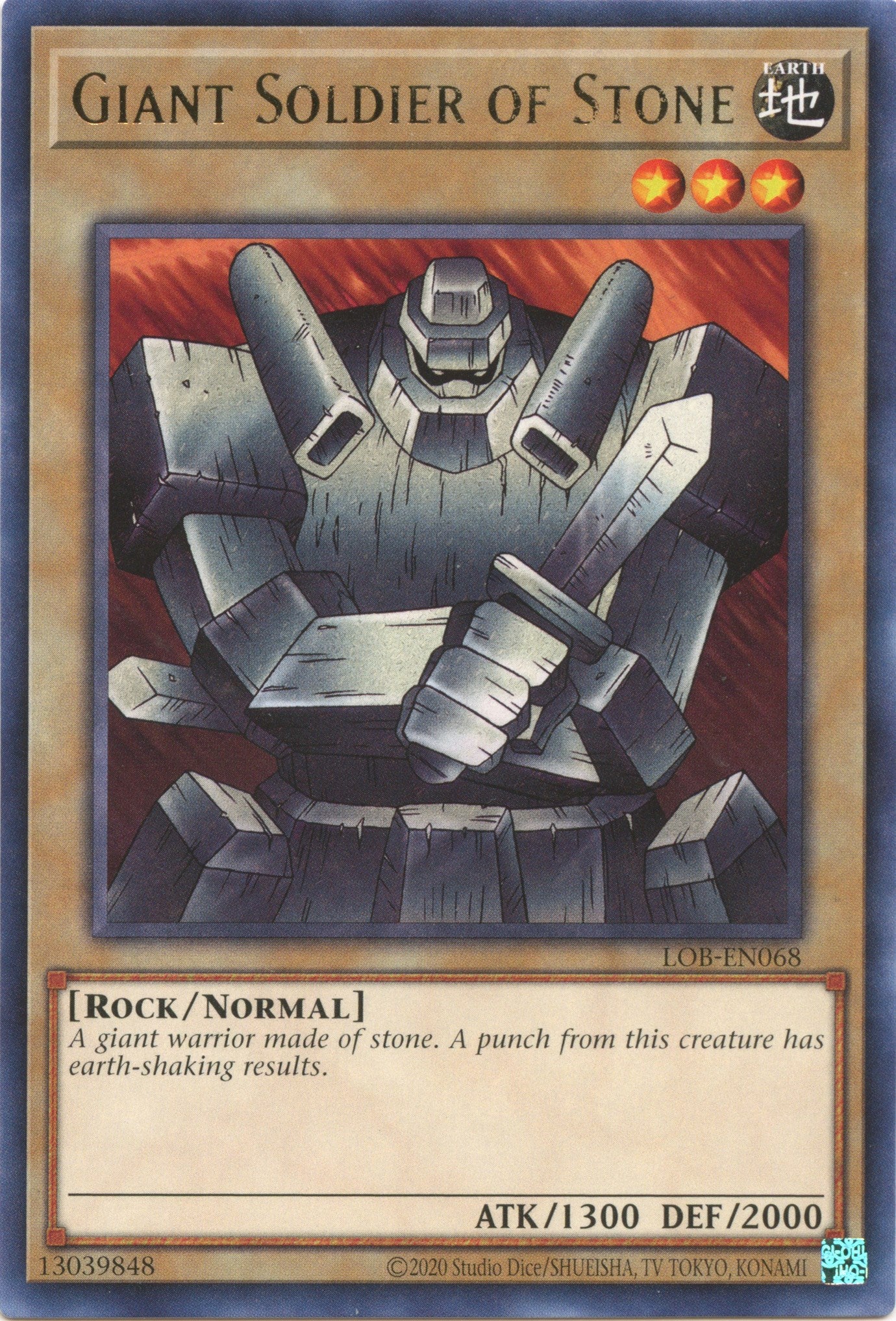 Giant Soldier of Stone (25th Anniversary) [LOB-EN068] Rare | Jomio and Rueliete's Cards and Comics