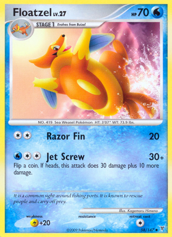 Floatzel (58/147) [Platinum: Supreme Victors] | Jomio and Rueliete's Cards and Comics
