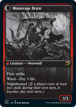 Brutal Cathar // Moonrage Brute [Innistrad: Double Feature] | Jomio and Rueliete's Cards and Comics