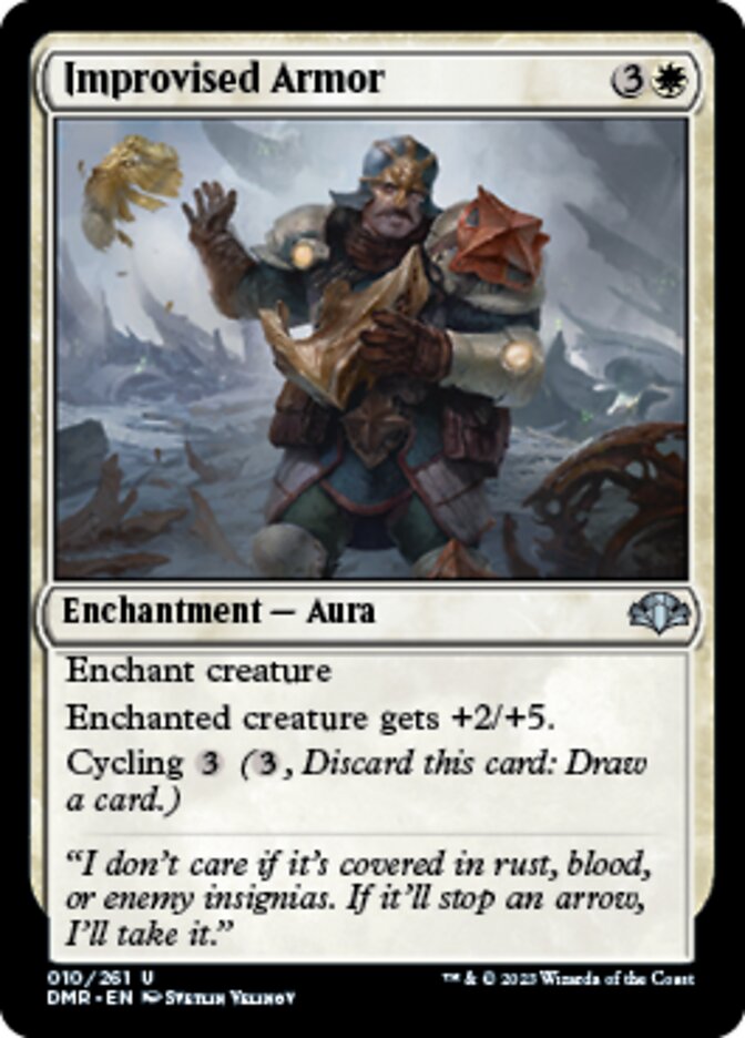 Improvised Armor [Dominaria Remastered] | Jomio and Rueliete's Cards and Comics
