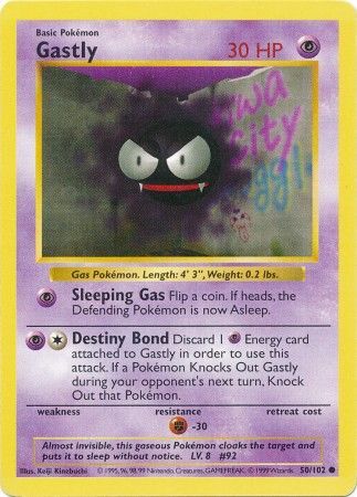 Gastly (50/102) [Base Set Shadowless Unlimited] | Jomio and Rueliete's Cards and Comics