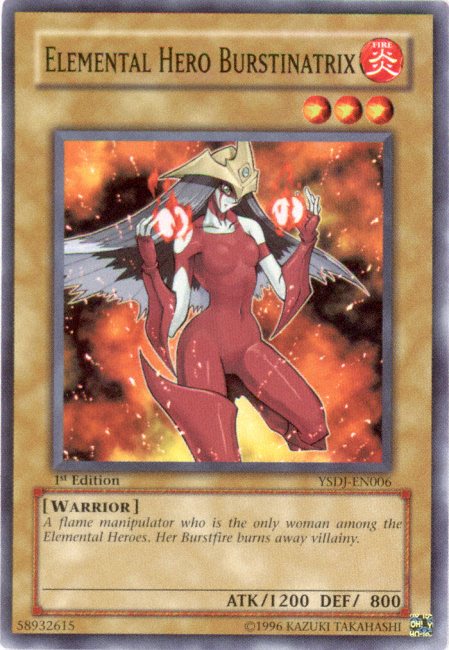 Elemental HERO Burstinatrix [YSDJ-EN006] Common | Jomio and Rueliete's Cards and Comics