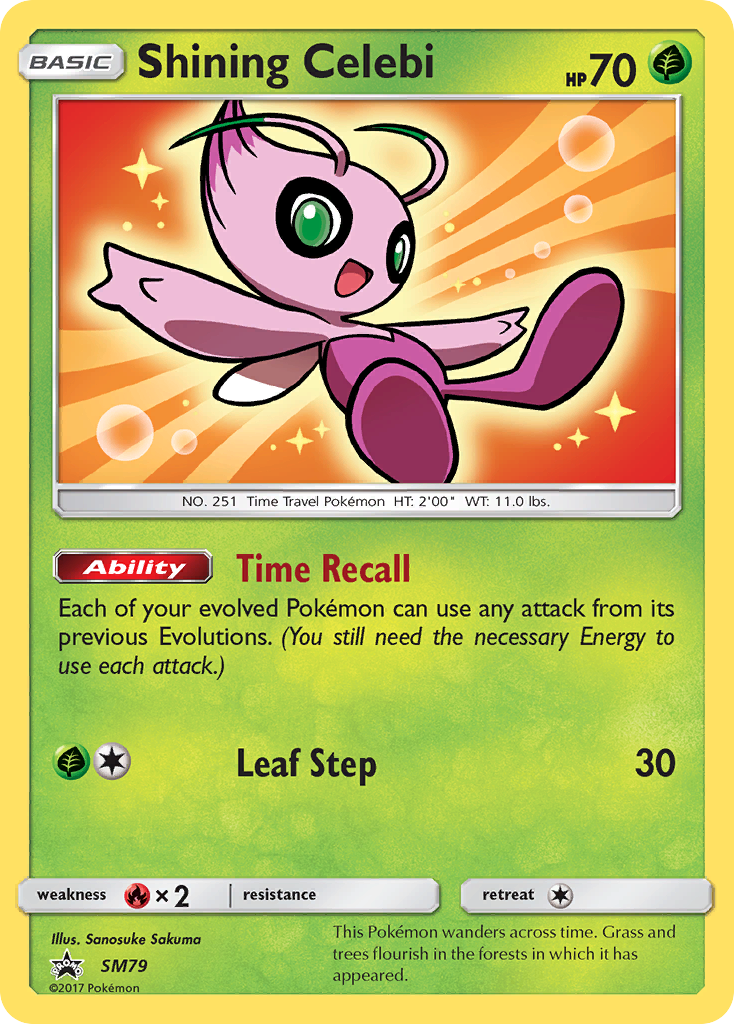 Shining Celebi (SM79) [Sun & Moon: Black Star Promos] | Jomio and Rueliete's Cards and Comics