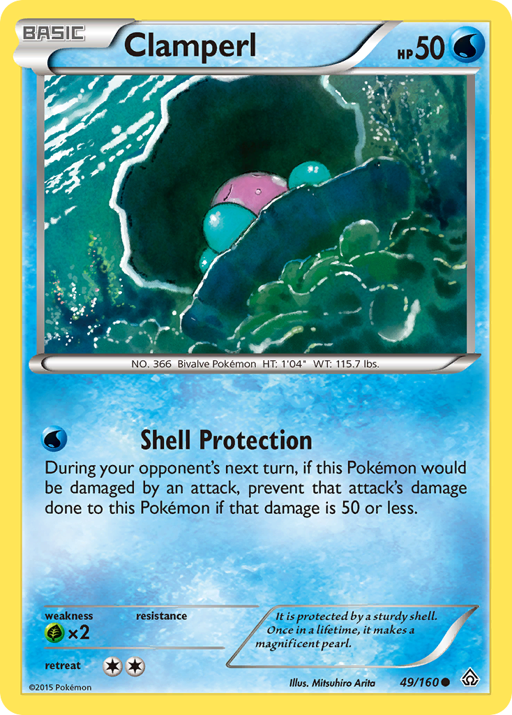 Clamperl (49/160) [XY: Primal Clash] | Jomio and Rueliete's Cards and Comics