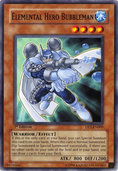 Elemental Hero Bubbleman [DP1-EN009] Common | Jomio and Rueliete's Cards and Comics