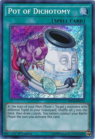 Pot of Dichotomy [MP14-EN172] Secret Rare | Jomio and Rueliete's Cards and Comics