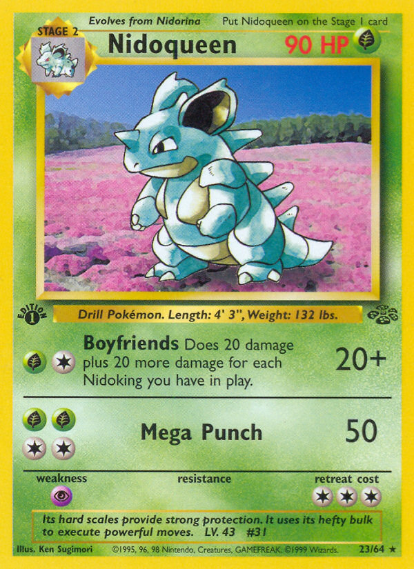 Nidoqueen (23/64) [Jungle 1st Edition] | Jomio and Rueliete's Cards and Comics