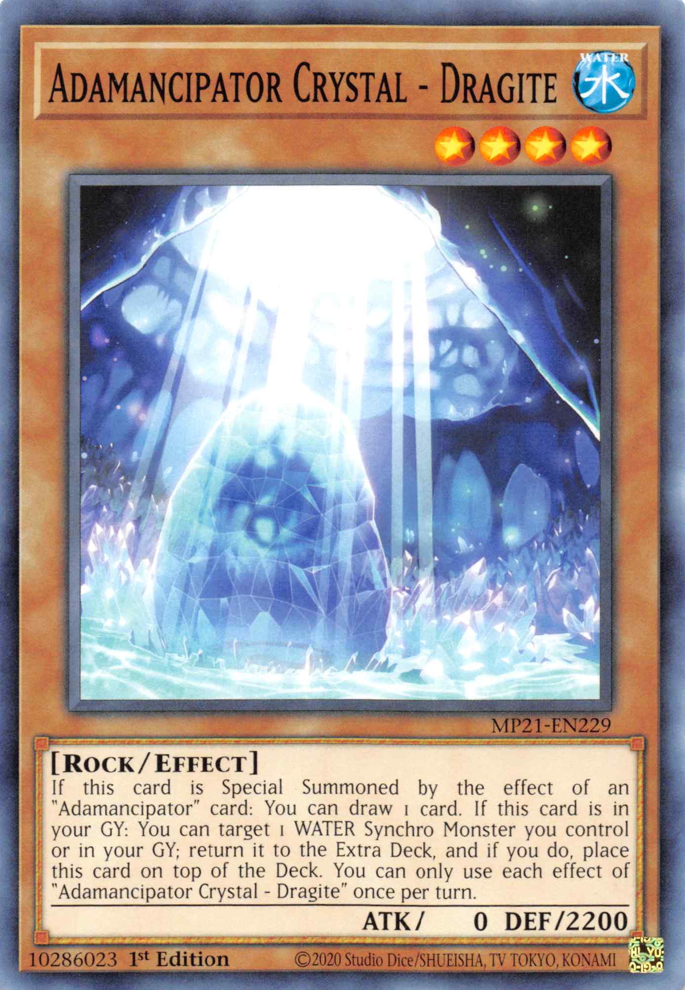 Adamancipator Crystal - Dragite [MP21-EN229] Common | Jomio and Rueliete's Cards and Comics