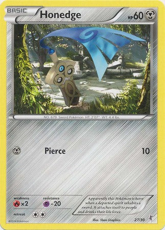 Honedge (27/30) [XY: Trainer Kit 1 - Bisharp] | Jomio and Rueliete's Cards and Comics