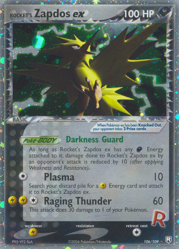Rocket's Zapdos ex (106/109) [EX: Team Rocket Returns] | Jomio and Rueliete's Cards and Comics