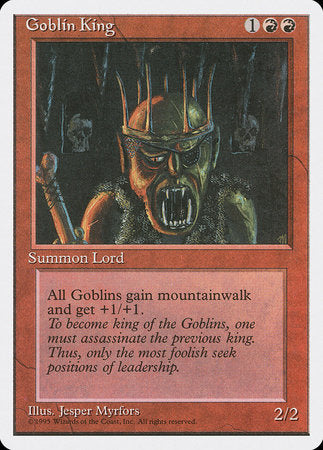 Goblin King [Fourth Edition] | Jomio and Rueliete's Cards and Comics