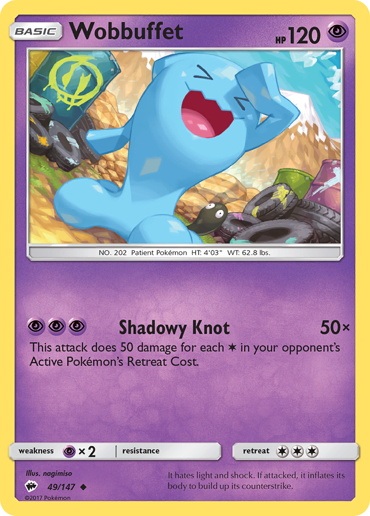 Wobbuffet (49/147) [Sun & Moon: Burning Shadows] | Jomio and Rueliete's Cards and Comics