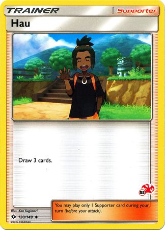 Hau (120/149) (Charizard Stamp #52) [Battle Academy 2020] | Jomio and Rueliete's Cards and Comics