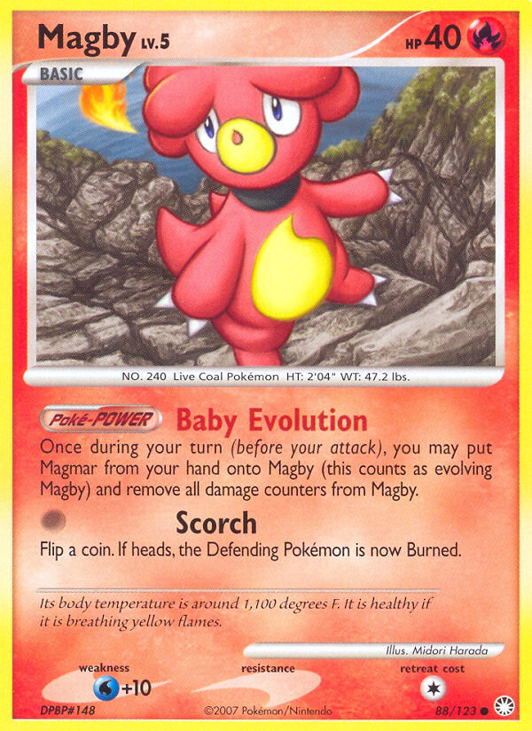 Magby (88/123) [Diamond & Pearl: Mysterious Treasures] | Jomio and Rueliete's Cards and Comics