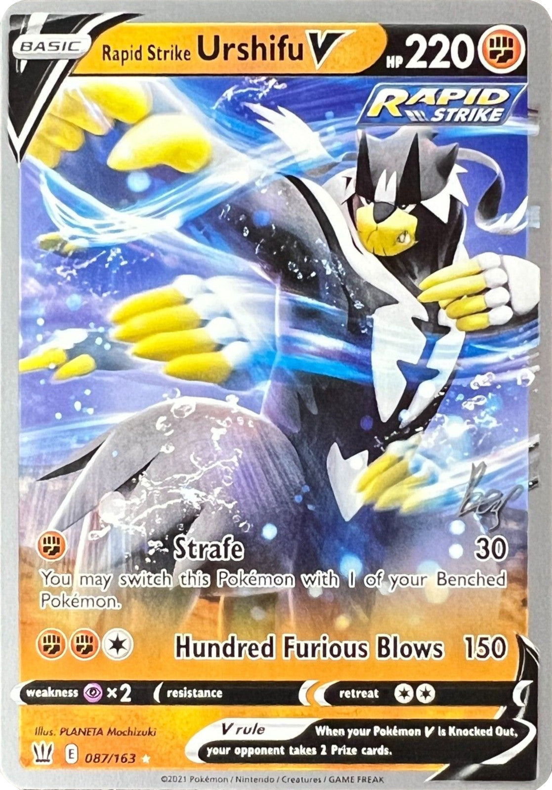 Rapid Strike Urshifu V (087/163) (Cheryl Again - Sebastian Lashmet) [World Championships 2022] | Jomio and Rueliete's Cards and Comics