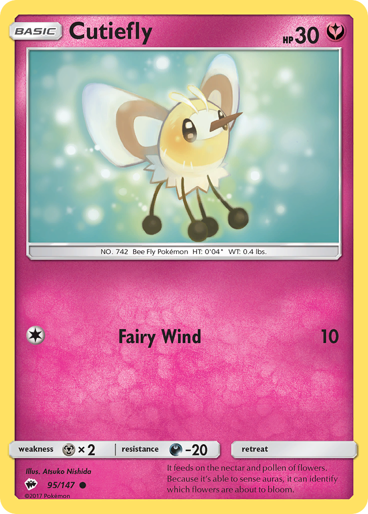 Cutiefly (95/147) [Sun & Moon: Burning Shadows] | Jomio and Rueliete's Cards and Comics