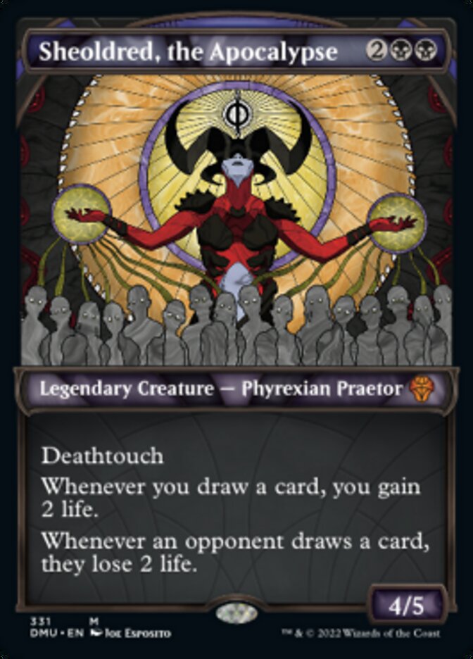 Sheoldred, the Apocalypse (Showcase Textured) [Dominaria United] | Jomio and Rueliete's Cards and Comics