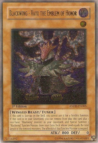 Blackwing - Vayu the Emblem of Honor (UTR) [ANPR-EN005] Ultimate Rare | Jomio and Rueliete's Cards and Comics