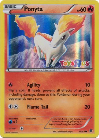 Ponyta (14/83) (Toys R Us Promo) [XY: Generations] | Jomio and Rueliete's Cards and Comics