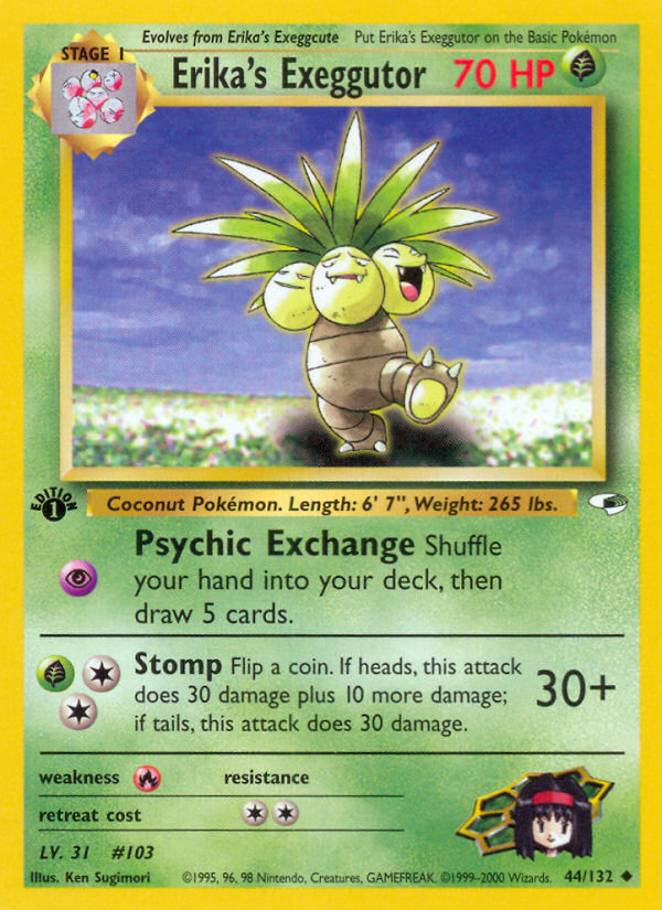 Erika's Exeggutor (44/132) [Gym Heroes 1st Edition] | Jomio and Rueliete's Cards and Comics