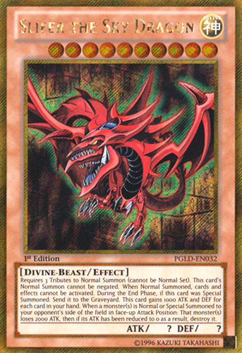 Slifer the Sky Dragon [PGLD-EN032] Gold Secret Rare | Jomio and Rueliete's Cards and Comics