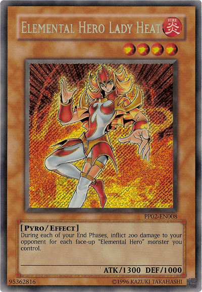 Elemental Hero Lady Heat [PP02-EN008] Secret Rare | Jomio and Rueliete's Cards and Comics
